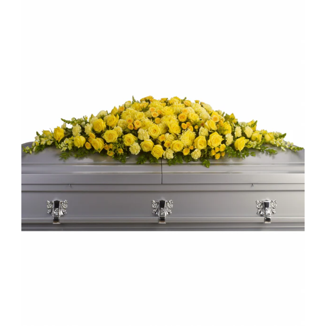 Golden Garden Casket Spray