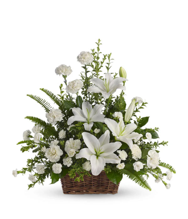 Peaceful White Lilies